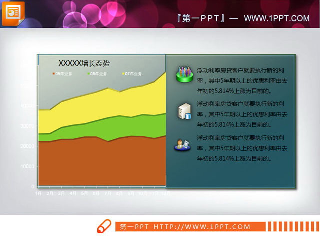 数据分析折线图PPT素材