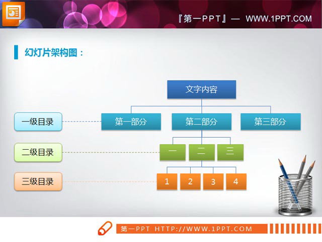 PPT组织结构图素材