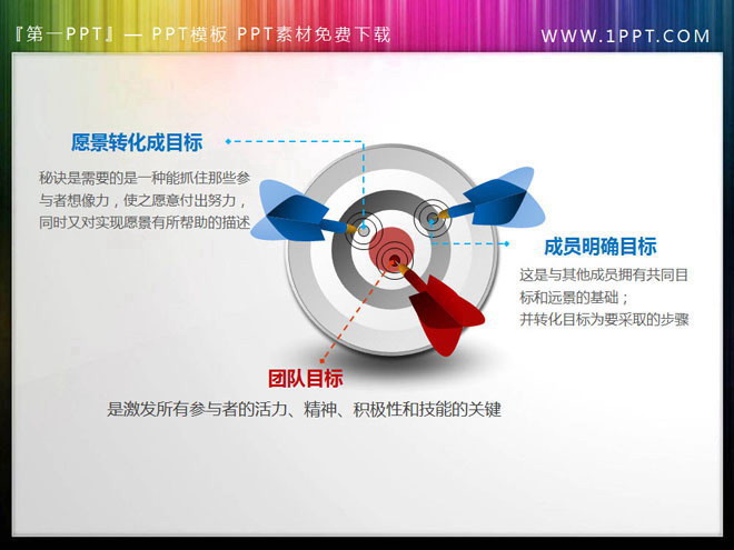 飞镖命中靶心直击目标幻灯片素材下载