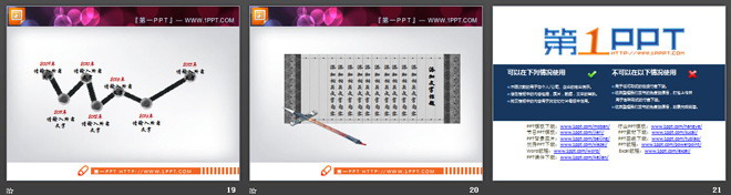 动态水墨中国风PPT图表整套下载