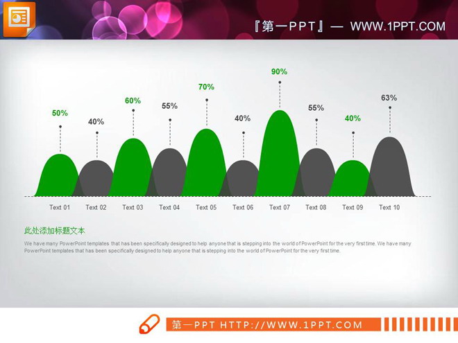 清新绿色扁平化PPT图表大全