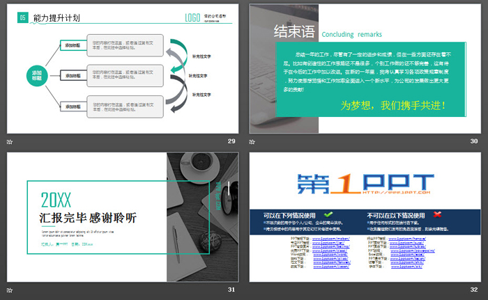 简洁商务风工作总结汇报PPT模板