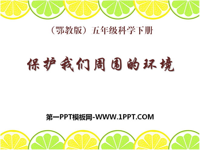 《保护我们周围的环境》PPT课件