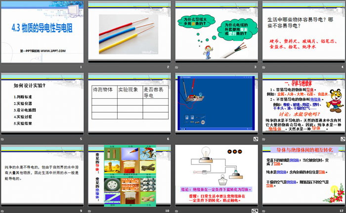 《物质的导电性与电阻》PPT下载