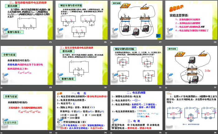 《电压的测量》PPT课件下载