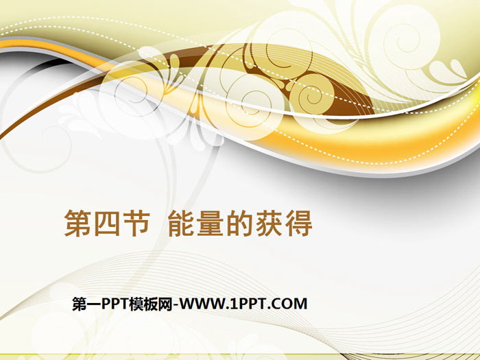 《能量的获得》PPT