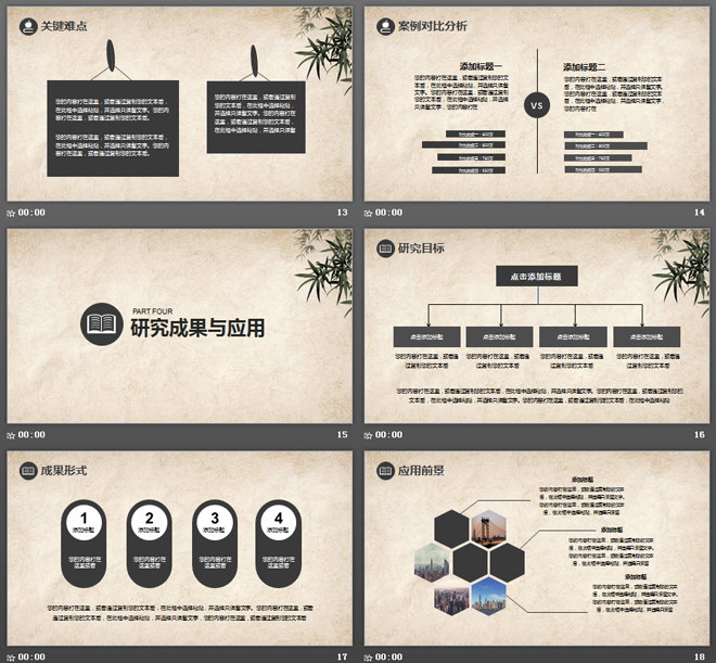 古典中国风毕业论文答辩PPT模板