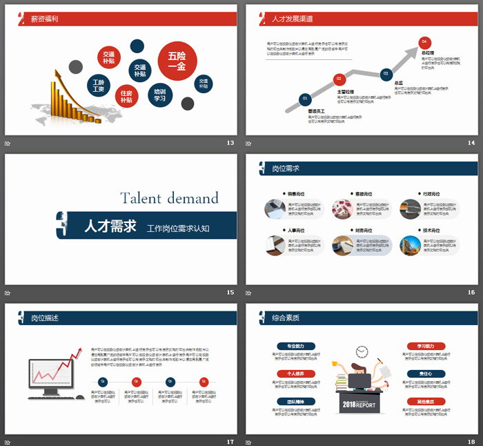 “扬帆起航”企业招聘公司简介PPT模板