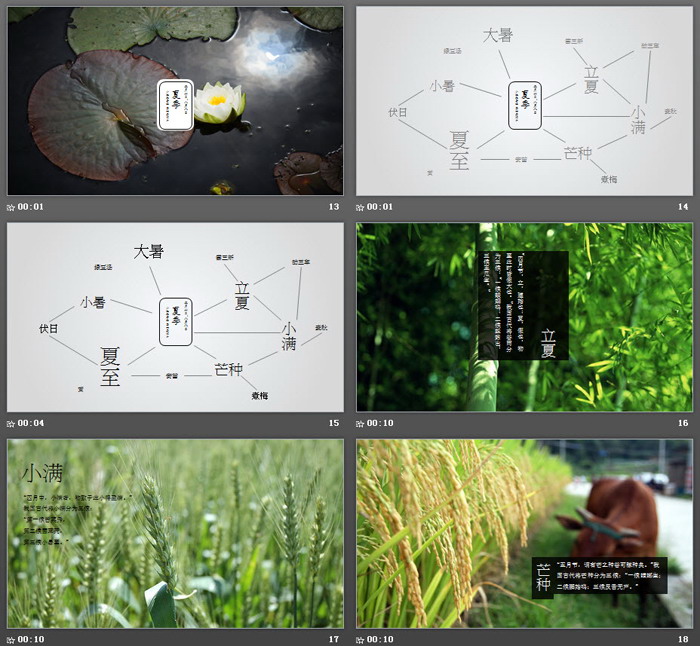 图片排版设计的《中国二十四节气》PPT下载
