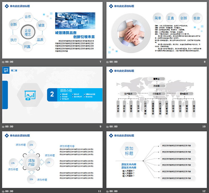 图片混排的公司介绍企业宣传PPT模板