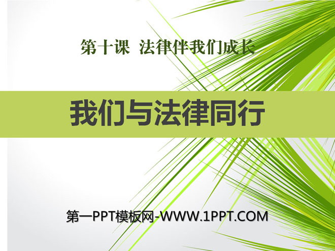 《我们与法律同行》PPT下载