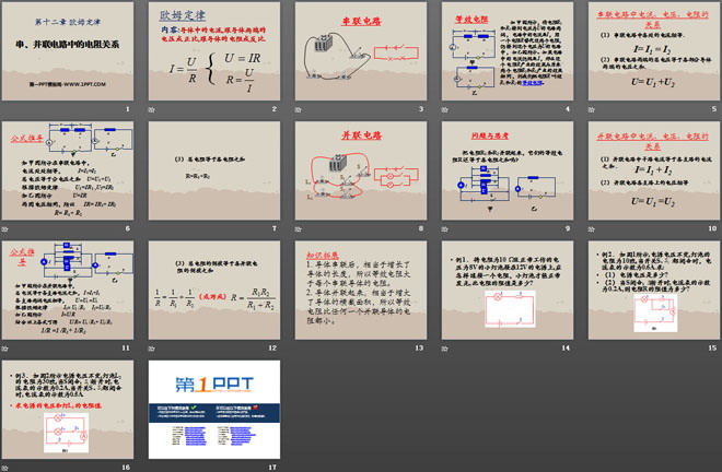 《串、并联电路中的电阻关系》欧姆定律PPT课件