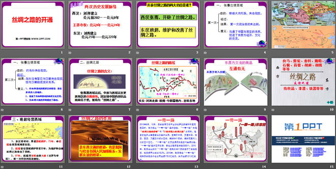 《丝绸之路的开通》大一统国家的建立—秦汉PPT课件2