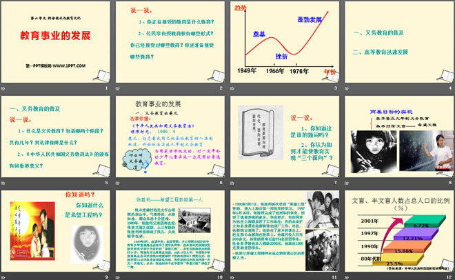 《教育事业的发展》科学技术与教育文化PPT课件2