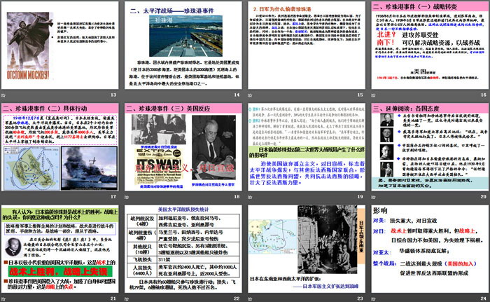 《德国进攻苏联和日军偷袭珍珠港》中国抗日战争与世界反法西斯战争PPT课件