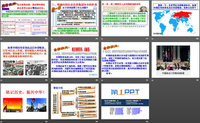 《在世界反法西斯战争中看中国的地位和作用》中国抗日战争与世界反法西斯战争PPT