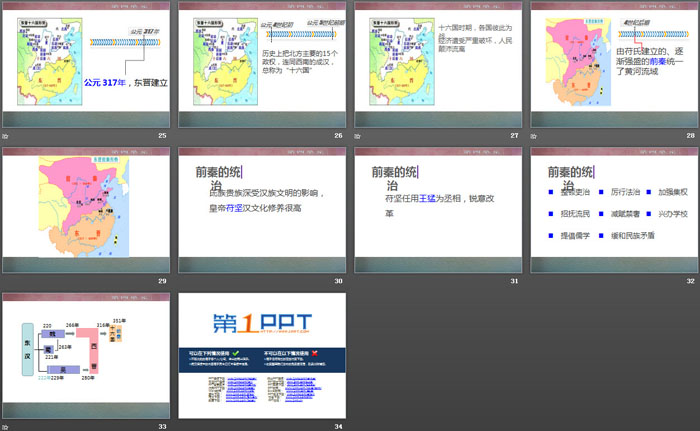 《西晋的短暂统一和北方各族的内迁》PPT课件下载