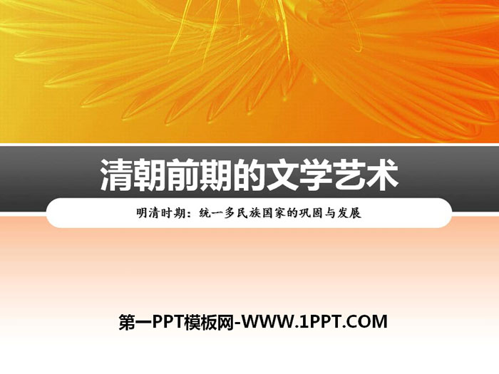 《清朝前期的文学艺术》PPT课件