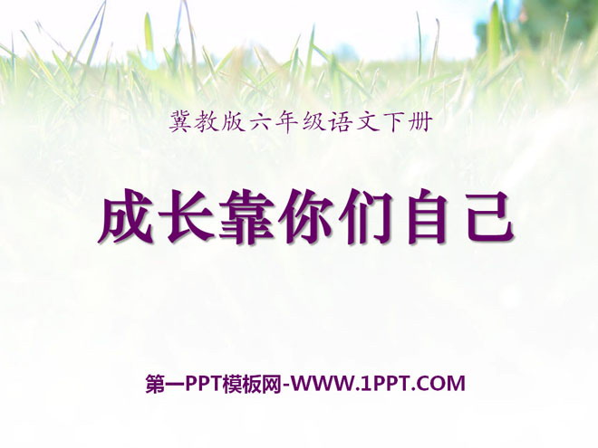 《成长靠你们自己》PPT课件3