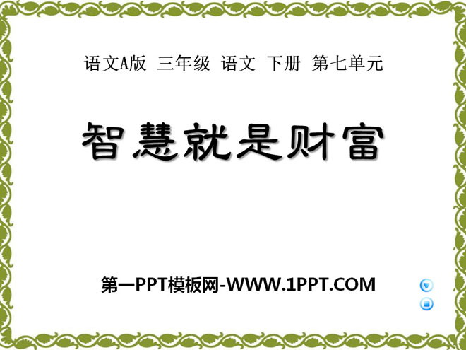 《智慧就是财富》PPT课件