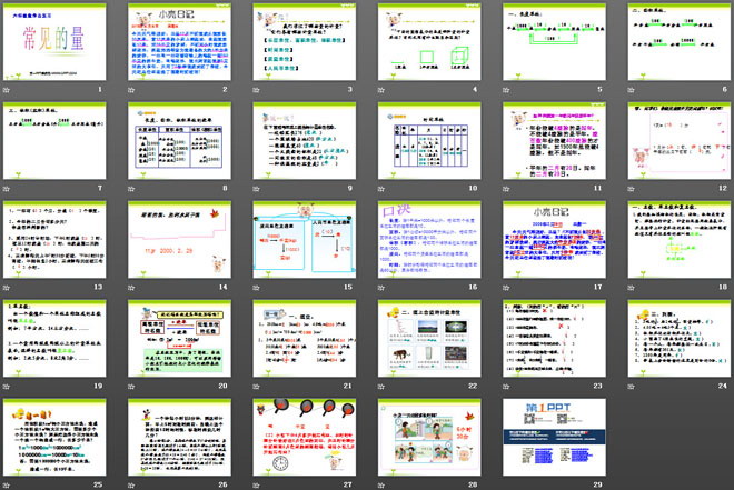 《常见的量》总复习PPT课件