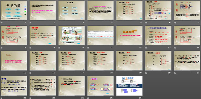 《常见的量》总复习PPT课件2