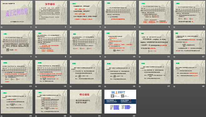 《成正比例的量》正比例和反比例PPT课件2