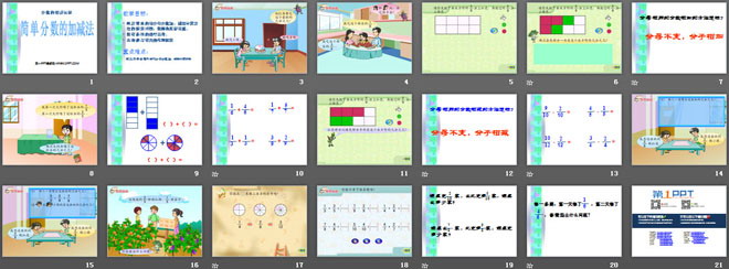 《简单分数的加减法》分数的初步认识PPT课件