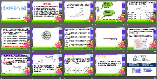 《描述简单的行走路线》图形的变换和确定位置PPT课件2