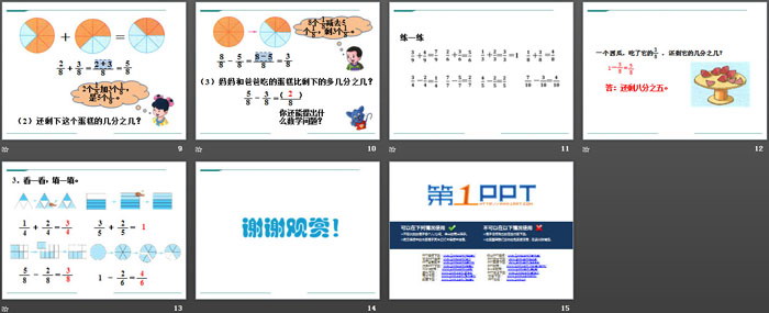 《简单分数加减法》PPT