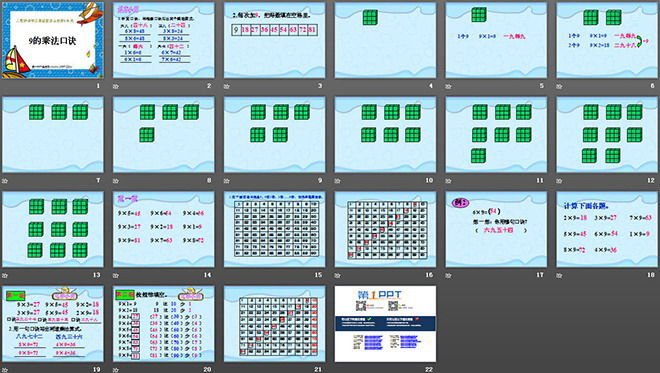 《9的乘法口诀》表内乘法二PPT课件3
