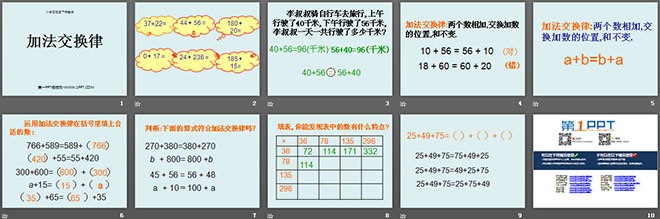 《加法交换律》小数的加法和减法PPT课件