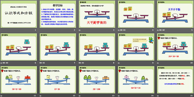 《认识等式和方程》方程PPT课件