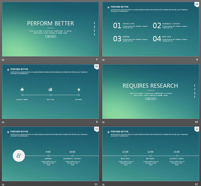 绿色简洁卡通PowerPoint模板免费下载