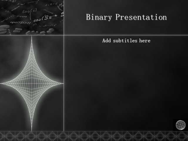 黑色数学公式PPT模板