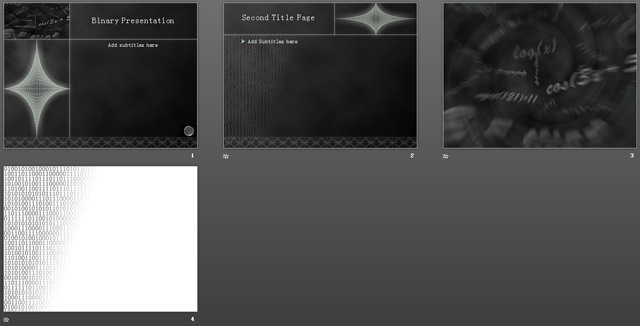 黑色数学公式PPT模板