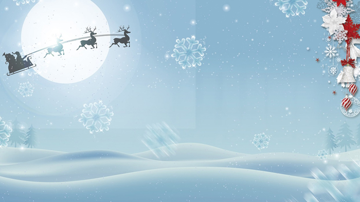 驯鹿雪橇圣诞铃铛PPT背景图片