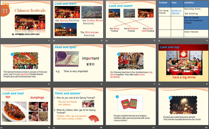 《Chinese festivals》PPT