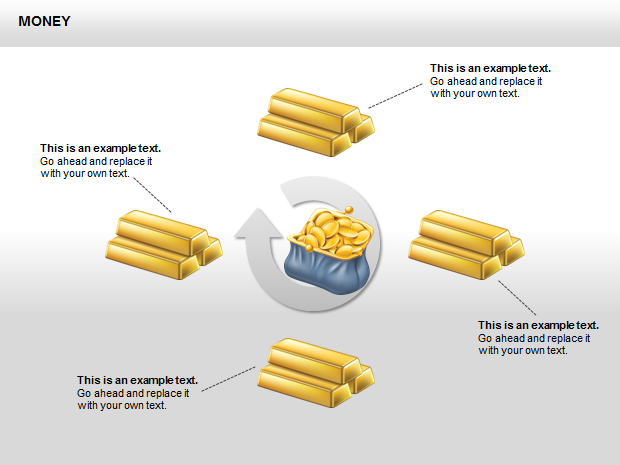 钱币 金条 钱包 钱相关PPT素材下载4