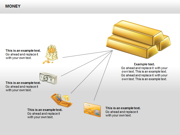 钱币 金条 钱包 钱相关PPT素材下载2