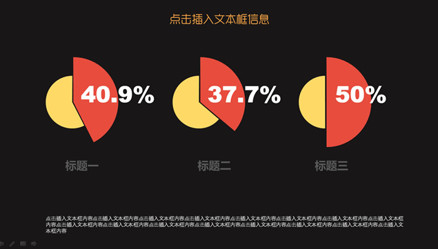 饼形图 折线图ppt商务数据图表