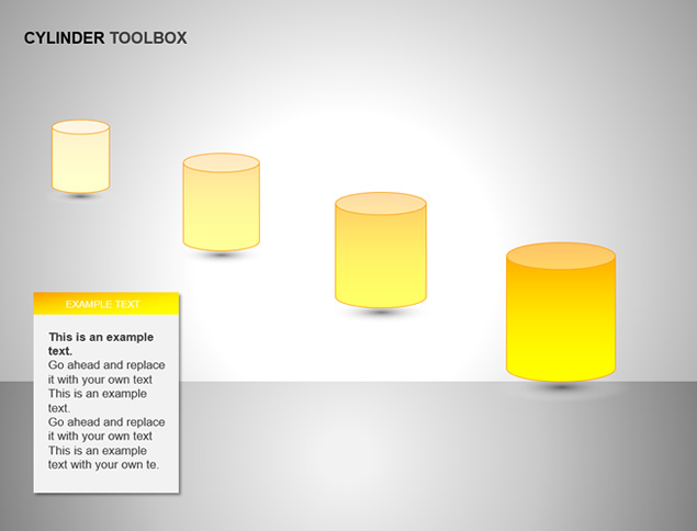 配色亮丽的圆柱形ppt图表