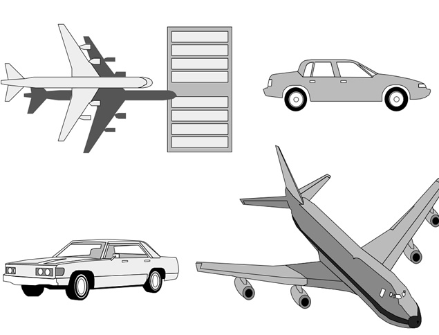 飞机 轿车 剪贴画