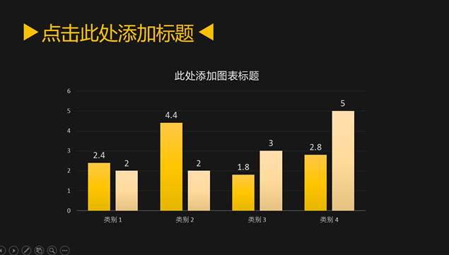 扁平化黄黑商务信息动态图表（9套）