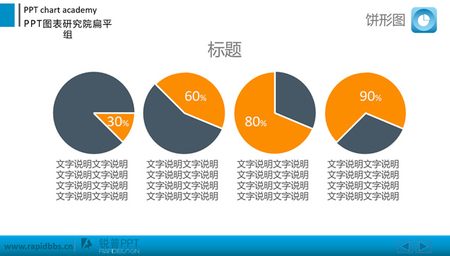 9套扁平化数据比例分析ppt图表