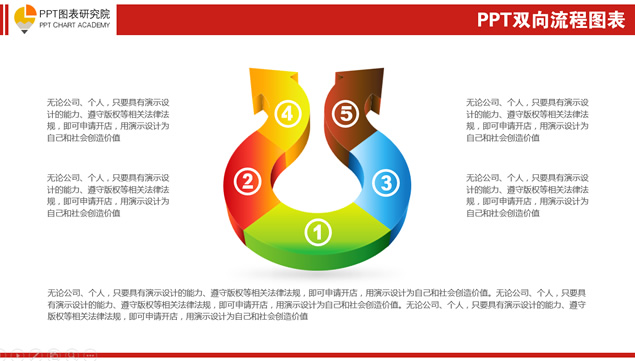 ppt双向流程图表