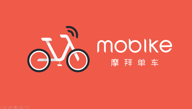 摩拜单车Mobike相关元素手绘ppt素材