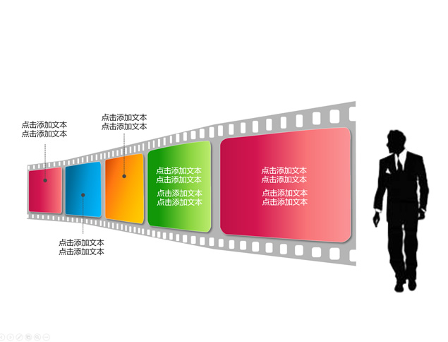 电影胶片时间线ppt图表