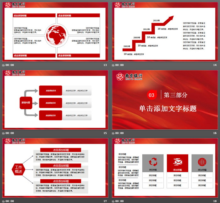 南京银行专用PPT模板