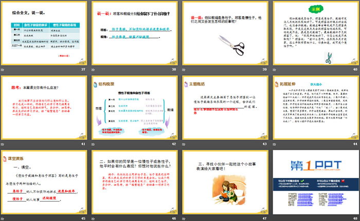 《慢性子裁缝和急性子顾客》PPT